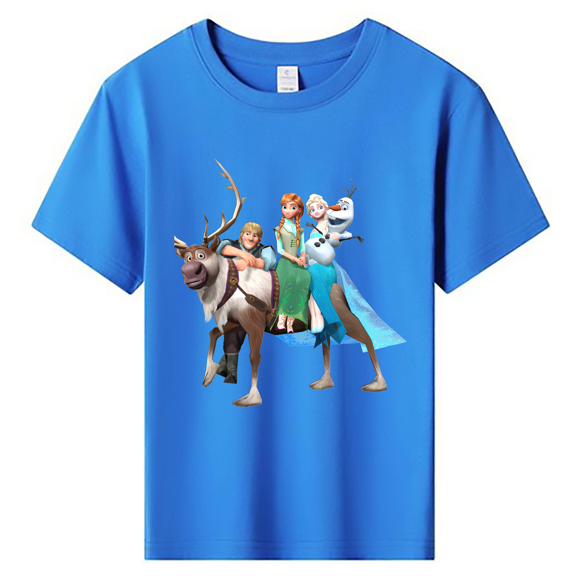 （画像用） アナと雪の女王 アンナ エルサ Frozen Anna Elsa 綿100％キッズTシャツ（フロントプリント）